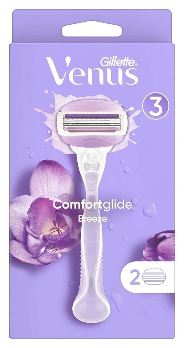ماشین اصلاح زنانه Gillette Venüs Breeze به همراه 2 تیغ یدکی ماشین اصلاح زنانه Gillette Venüs Breeze به همراه 2 تیغ یدکی