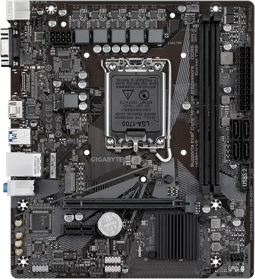 مادربرد GIGABYTE پشتیبان پردازندههای Intel Core نسل ۱۴ مدل H610M H V2 مادربرد GIGABYTE پشتیبان پردازندههای Intel Core نسل ۱۴ مدل H610M H V2