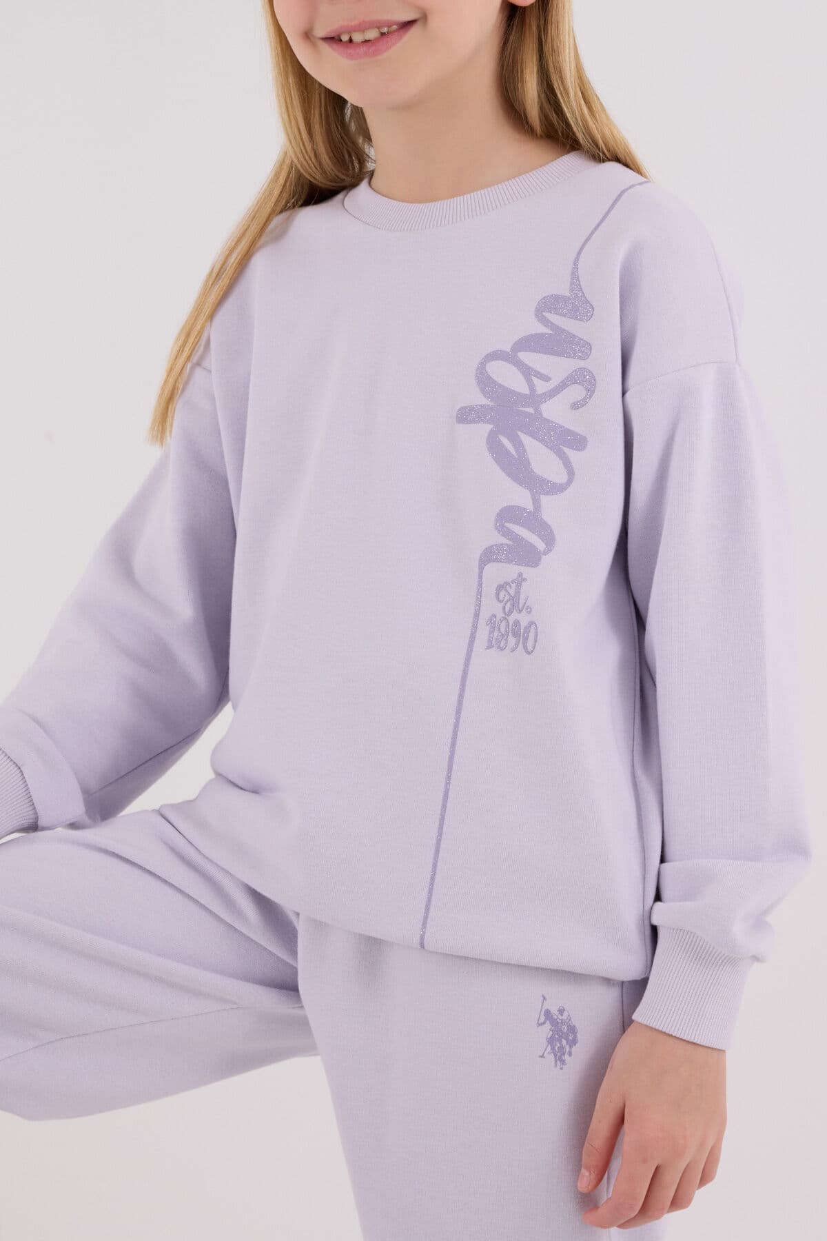 ست گرمکن کودک دخترانه U.S. Polo Assn. بنفش ست گرمکن کودک دخترانه U.S. Polo Assn. بنفش