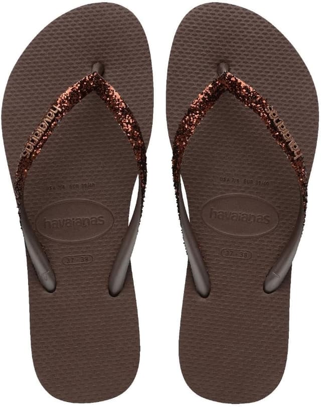 دمپایی لاانگشتی زنانه Havaianas Slim لاستیکی بند باریک قهوهای اکلیلی برنزی دمپایی لاانگشتی زنانه Havaianas Slim لاستیکی بند باریک قهوهای اکلیلی برنزی
