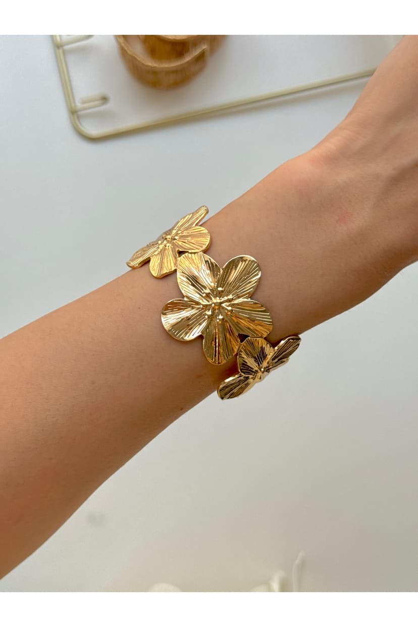 دستبند کاف یونیسکس YOUES JEWELRY فولادی طرح گل کلفت قابل تنظیم دستبند کاف یونیسکس YOUES JEWELRY فولادی طرح گل کلفت قابل تنظیم