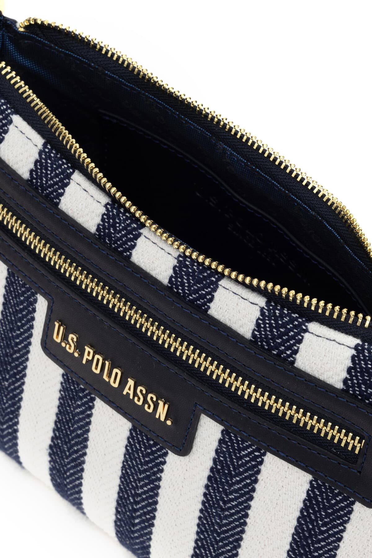 کیف دستی زنانه U.S. Polo Assn. کانواس راهراه سرمهای مدل 50311436-VR033 کیف دستی زنانه U.S. Polo Assn. کانواس راهراه سرمهای مدل 50311436-VR033