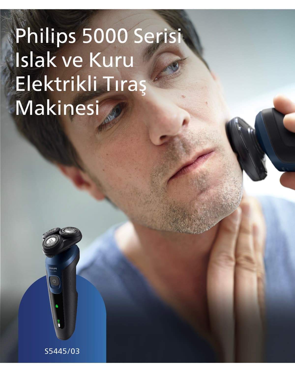ماشین اصلاح Philips سری 5000 خشک و تر با سر ۳۶۰ درجه مدل S5445/03 ماشین اصلاح Philips سری 5000 خشک و تر با سر ۳۶۰ درجه مدل S5445/03
