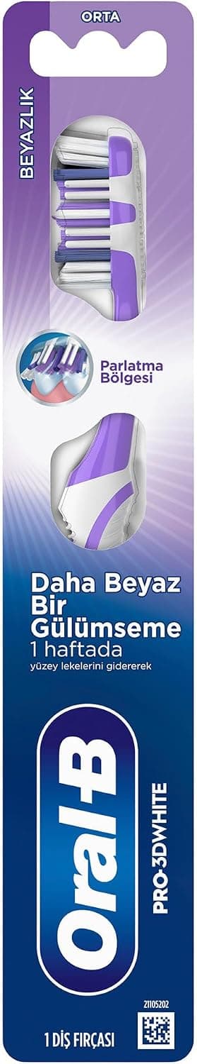 مسواک سفیدکننده Oral-B Pro-3DWhite با برس متوسط مسواک سفیدکننده Oral-B Pro-3DWhite با برس متوسط