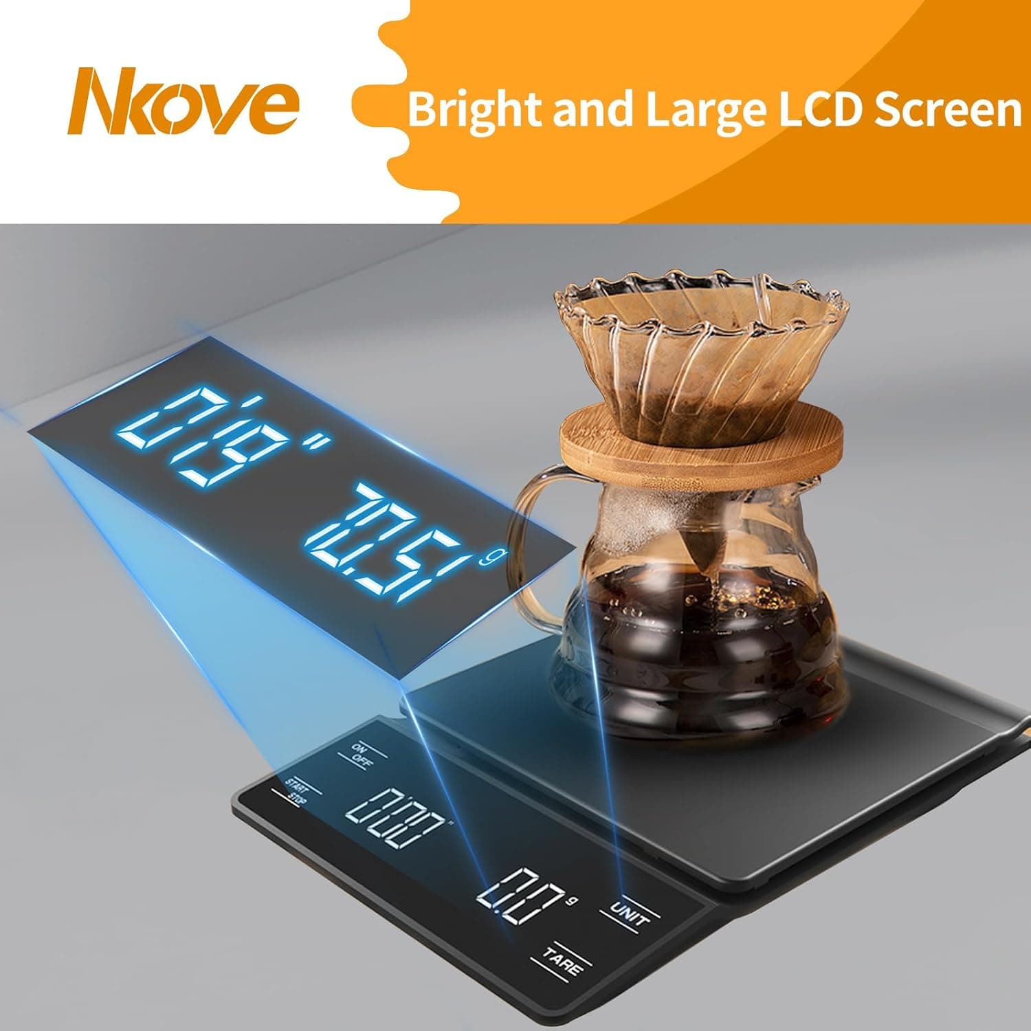 ترازوی قهوه Nkove با تایمر و دقت 0.1g ترازوی قهوه Nkove با تایمر و دقت 0.1g