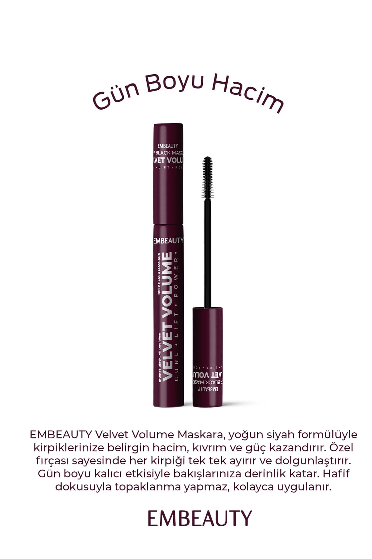ریمل Embeauty حجمدهنده و بلندکننده مشکی خیلی پررنگ ریمل Embeauty حجمدهنده و بلندکننده مشکی خیلی پررنگ