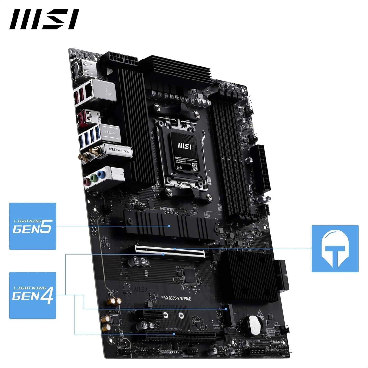 مادربرد MSI سوکت AM5 ATX با Wi-Fi 6E مدل PRO B850-S WIFI6E مادربرد MSI سوکت AM5 ATX با Wi-Fi 6E مدل PRO B850-S WIFI6E