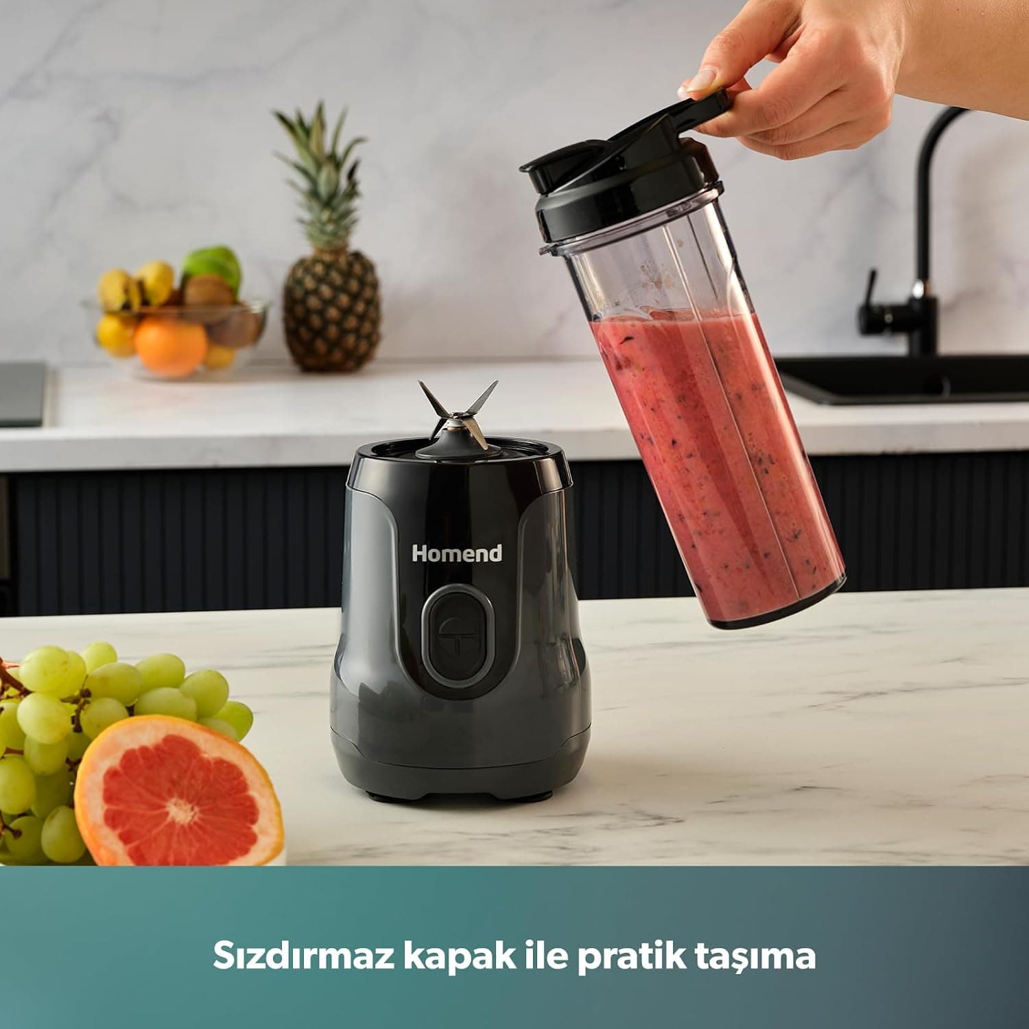 مخلوطکن اسموتی شخصی Homend مدل Mixfresh 7026H آنتراسیت مشکی مخلوطکن اسموتی شخصی Homend مدل Mixfresh 7026H آنتراسیت مشکی