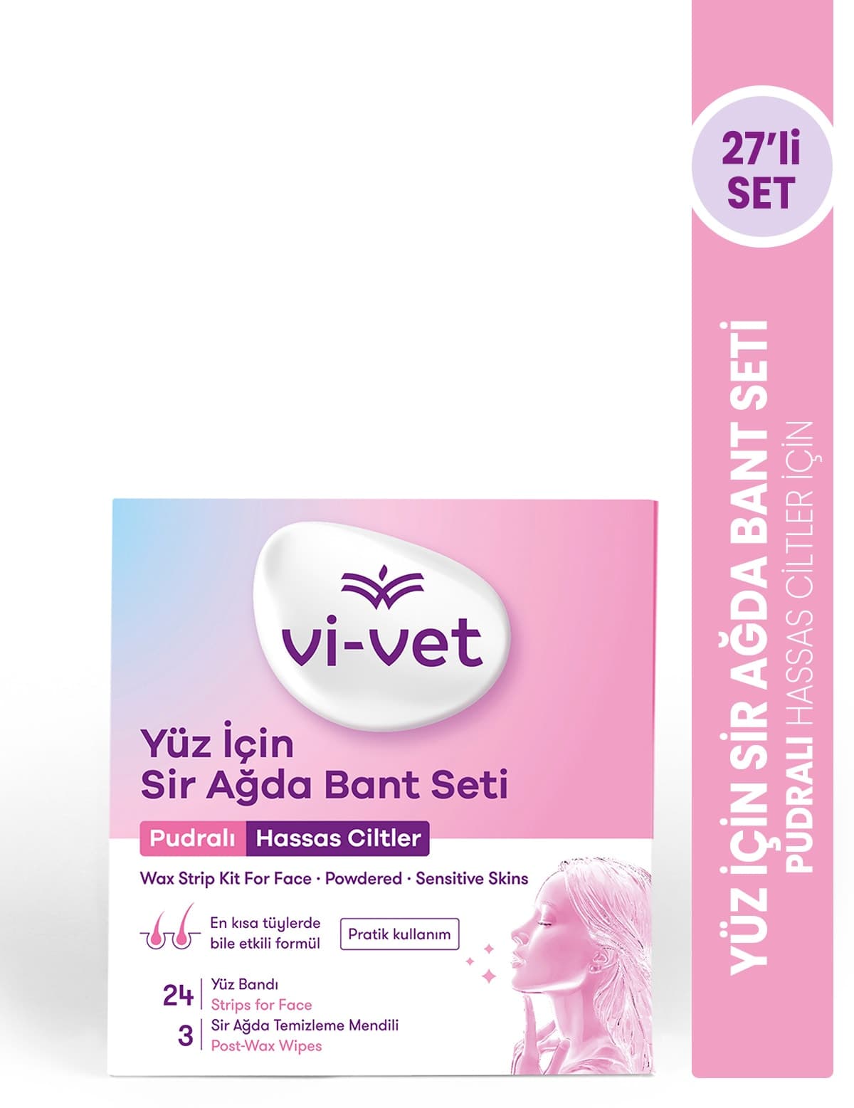 نوار اپیلاسیون صورت Vi vet پودری 24 عددی نوار اپیلاسیون صورت Vi vet پودری 24 عددی