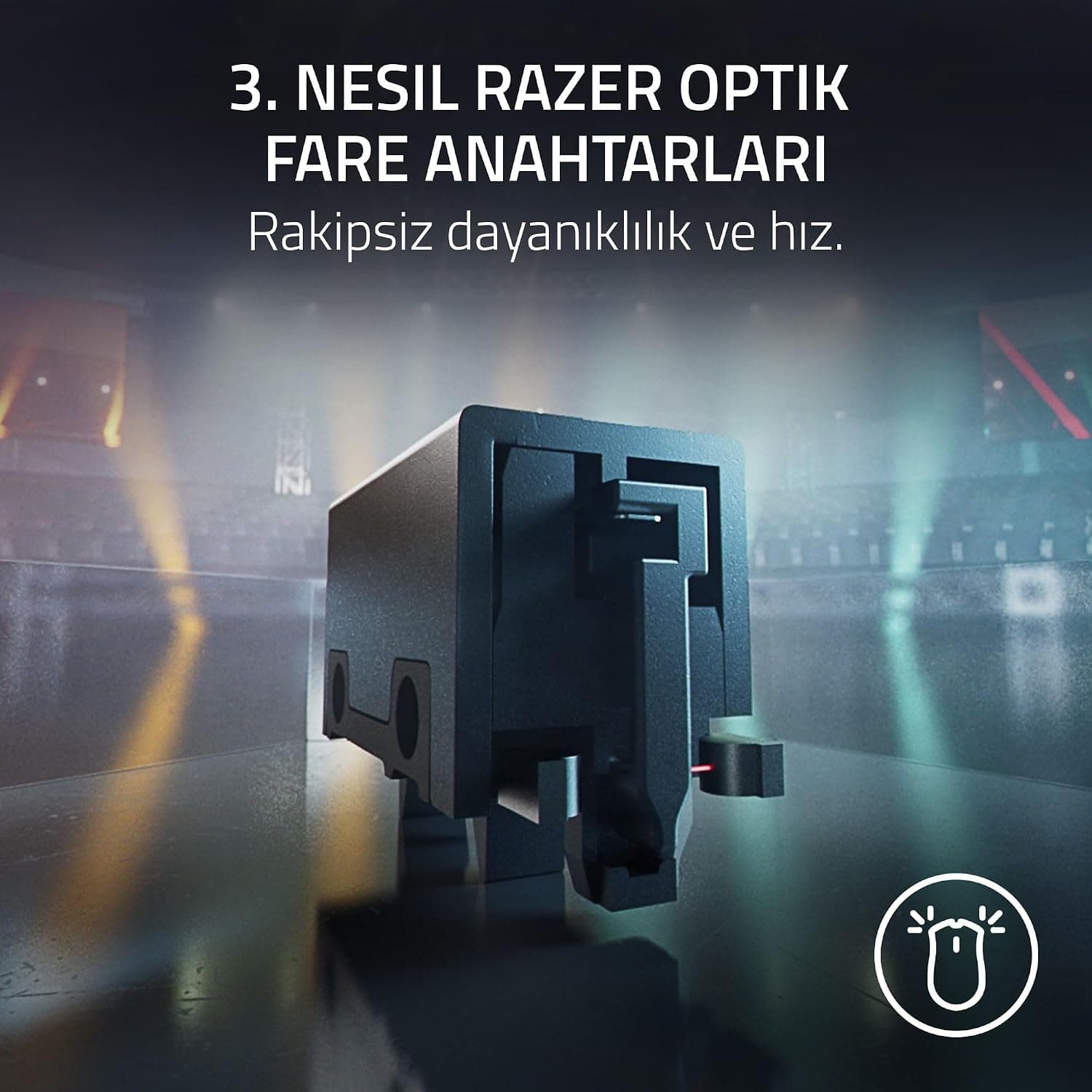 ماوس گیمینگ بیسیم ارگونومیک Razer DeathAdder V3 HyperSpeed مشکی 55g با دقت 26K DPI ماوس گیمینگ بیسیم ارگونومیک Razer DeathAdder V3 HyperSpeed مشکی 55g با دقت 26K DPI