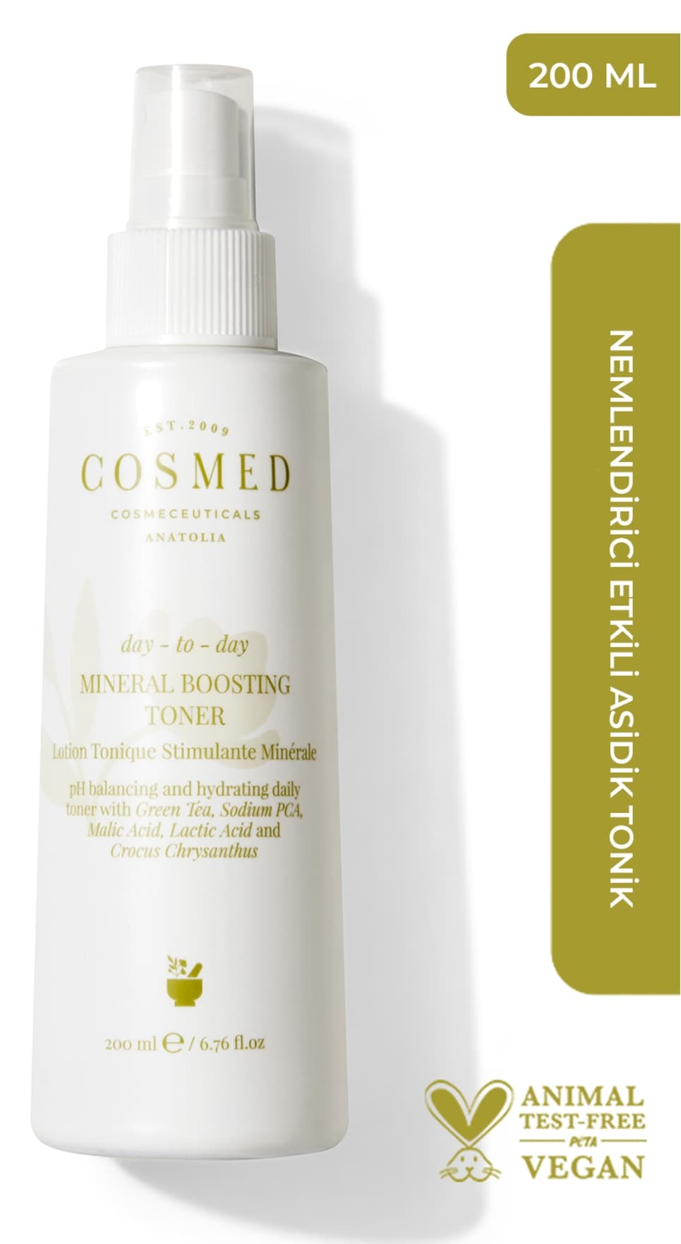 تونر اسیدی مرطوبکننده COSMED مدل Day to Day MINERAL BOOSTING TONER 200 ML تونر اسیدی مرطوبکننده COSMED مدل Day to Day MINERAL BOOSTING TONER 200 ML
