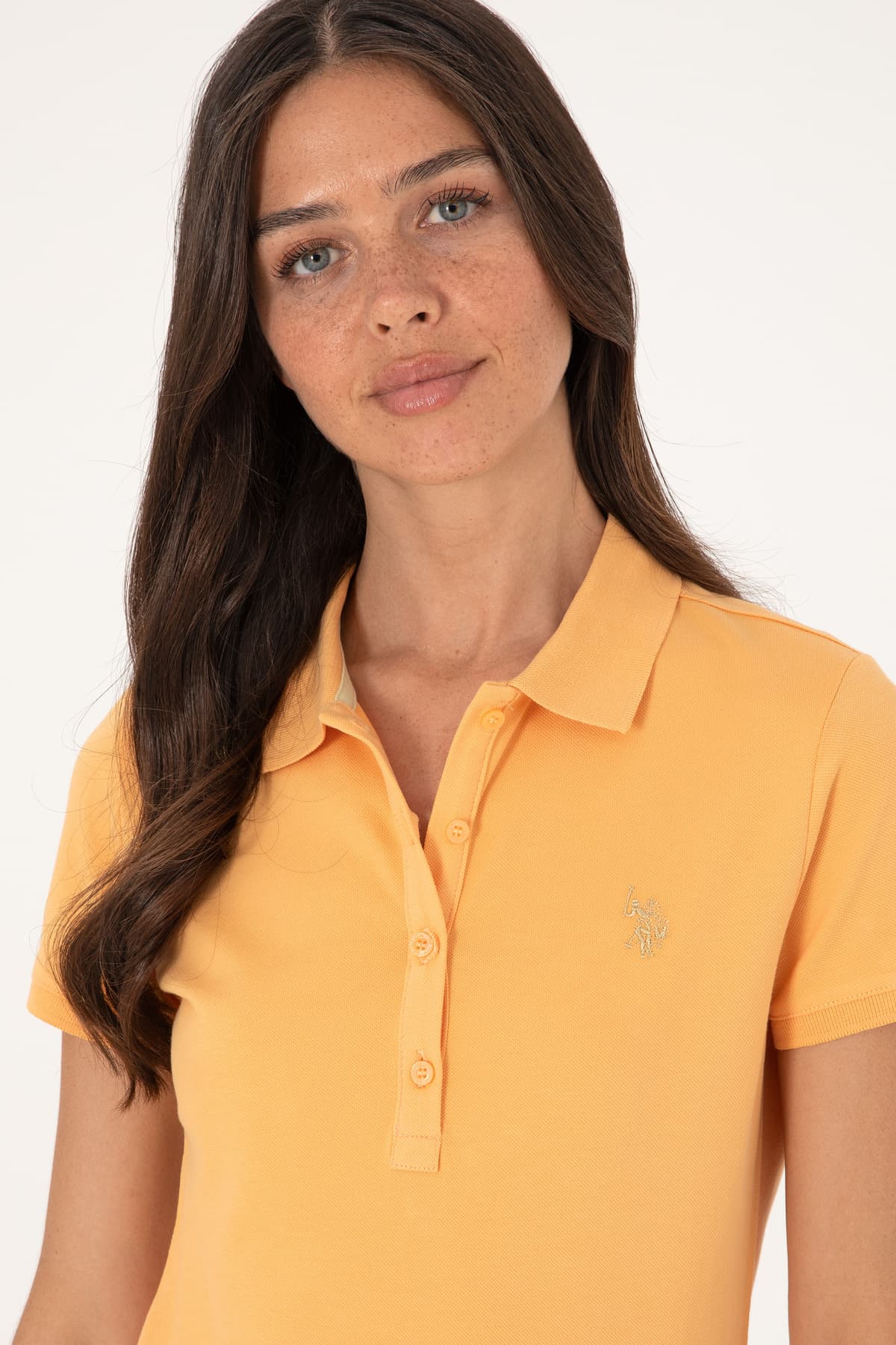 تیشرت زنانه U.S. Polo Assn. نارنجی ساده مدل 50300830-VR202 تیشرت زنانه U.S. Polo Assn. نارنجی ساده مدل 50300830-VR202