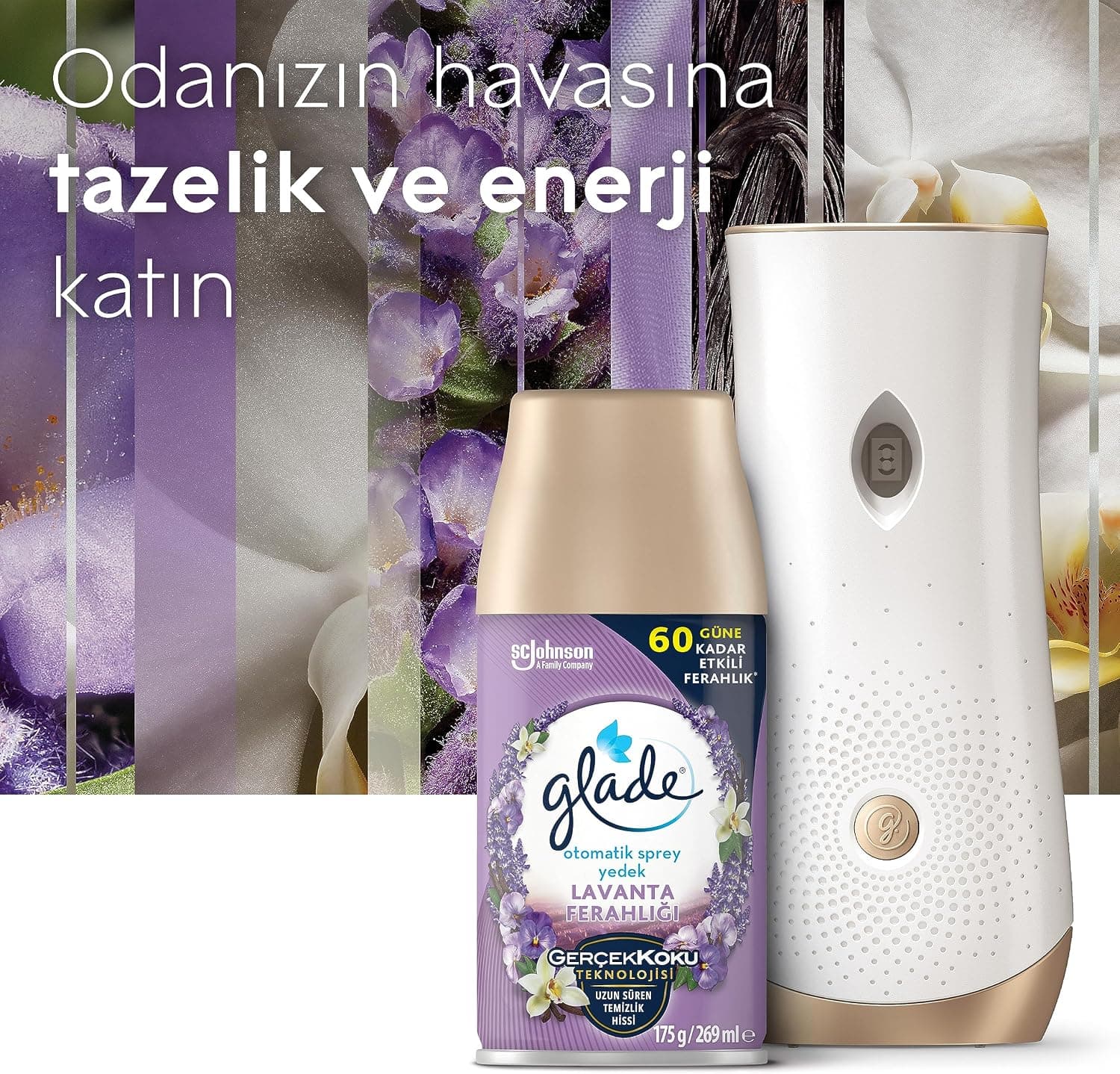 اسپری یدک خوشبوکننده خودکار Glade با رایحه اسطوخودوس، ماندگاری 60 روز (1 x 269 mL) اسپری یدک خوشبوکننده خودکار Glade با رایحه اسطوخودوس، ماندگاری 60 روز (1 x 269 mL)