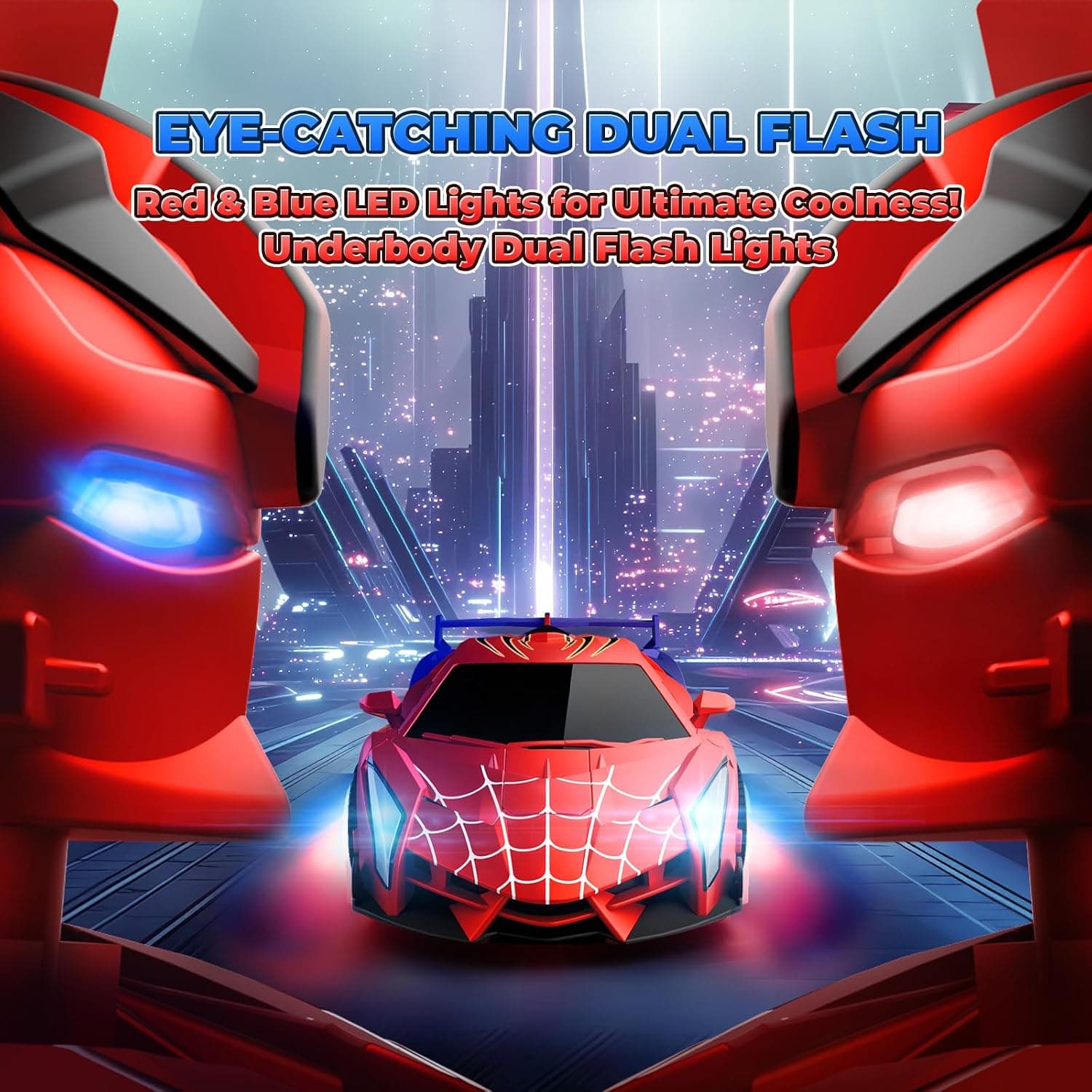 اسباببازی رباتی کنترلی کودک Mirthigig با چراغهای LED و قابلیت دریفت ۳۶۰ درجه، فرکانس 2.4 GHz اسباببازی رباتی کنترلی کودک Mirthigig با چراغهای LED و قابلیت دریفت ۳۶۰ درجه، فرکانس 2.4 GHz