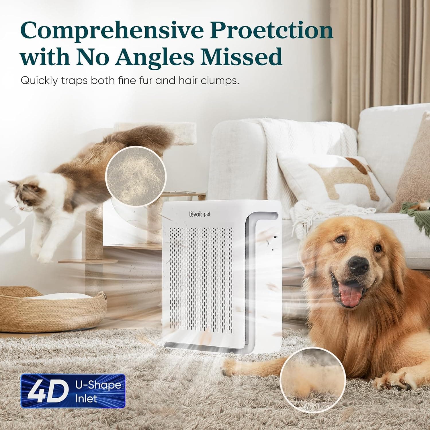 تصفیهکننده هوای هوشمند خانگی Levoit با فیلتر قابل شستوشو و حسگر کیفیت هوا، مدل Vital 100S تصفیهکننده هوای هوشمند خانگی Levoit با فیلتر قابل شستوشو و حسگر کیفیت هوا، مدل Vital 100S