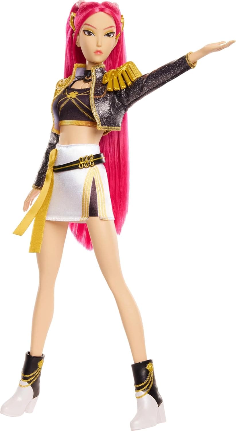 عروسک آوازخوان Mattel HUNTR/X Mira Golden با لباس مخصوص قابل تعویض و 5 مفصل متحرک مدل JRN41 عروسک آوازخوان Mattel HUNTR/X Mira Golden با لباس مخصوص قابل تعویض و 5 مفصل متحرک مدل JRN41