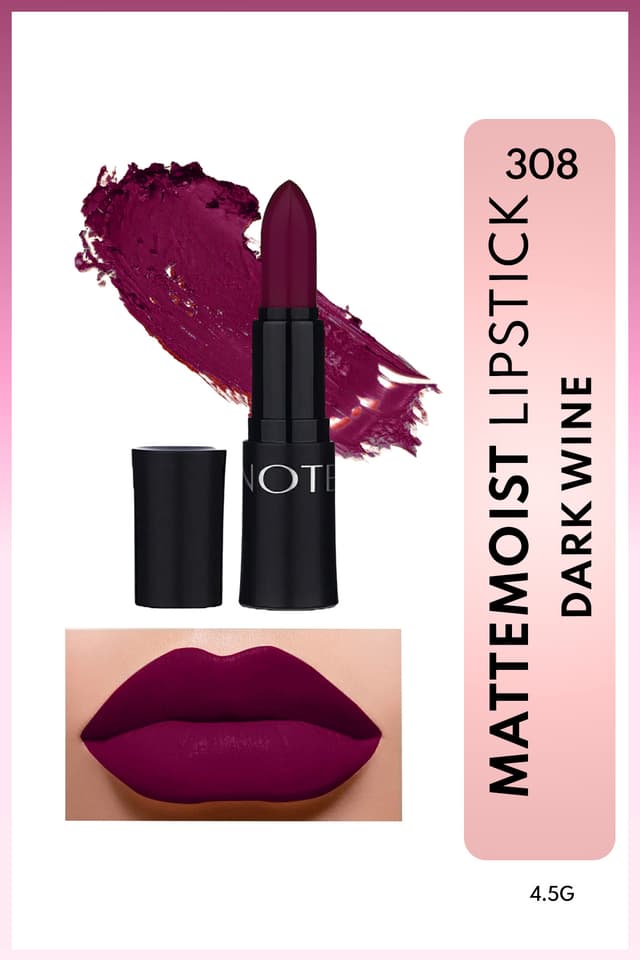 رژ لب Note Cosmetics Mattemoist مات ماندگار بنفش تیره مدل 308 رژ لب Note Cosmetics Mattemoist مات ماندگار بنفش تیره مدل 308