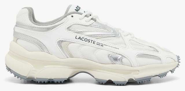 کفش اسنیکر مردانه Lacoste سفید خاکستری مدل L003 2K24 کفش اسنیکر مردانه Lacoste سفید خاکستری مدل L003 2K24