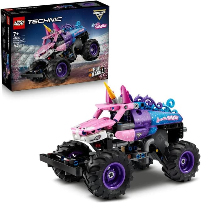 لگو Technic Monster Jam Sparkle Smash با قابلیت Pull-Back مدل 42220 لگو Technic Monster Jam Sparkle Smash با قابلیت Pull-Back مدل 42220