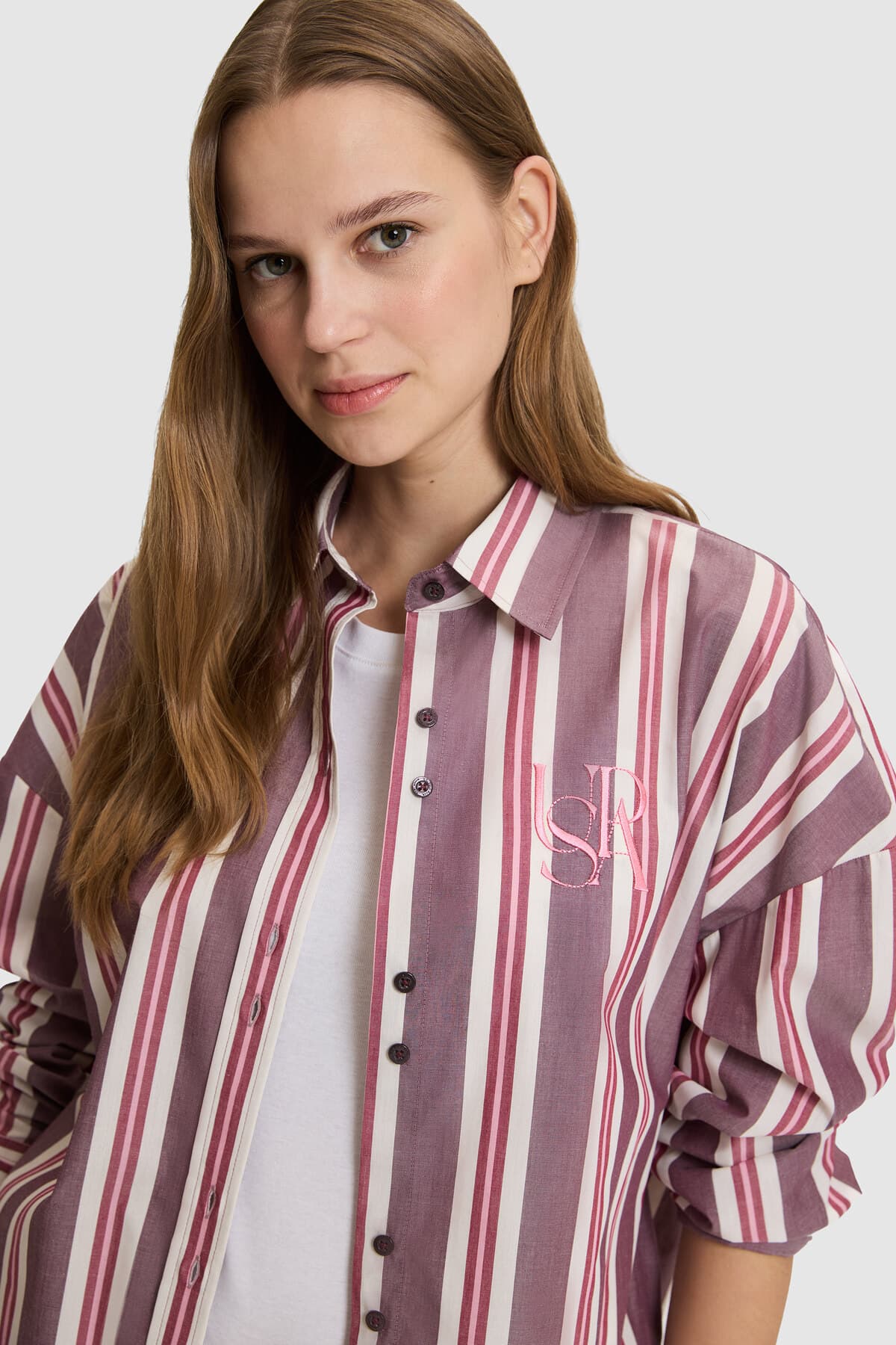 پیراهن زنانه U.S. Polo Assn. آستین بلند رنگ زرشکی مدل 50332418-VR180 پیراهن زنانه U.S. Polo Assn. آستین بلند رنگ زرشکی مدل 50332418-VR180