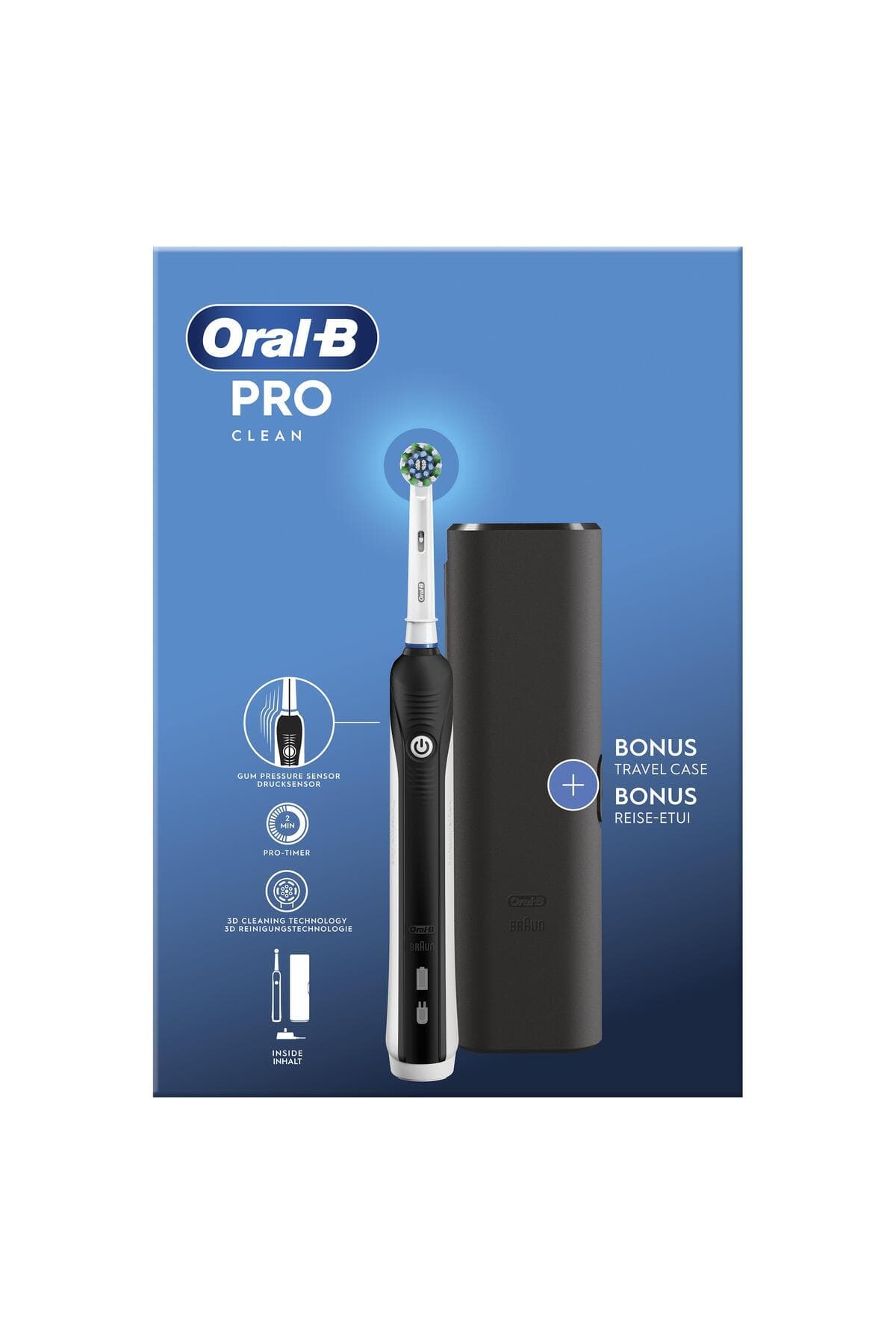 مسواک شارژی Oral-B Pro Clean مشکی بههمراه جعبه سفری مسواک شارژی Oral-B Pro Clean مشکی بههمراه جعبه سفری