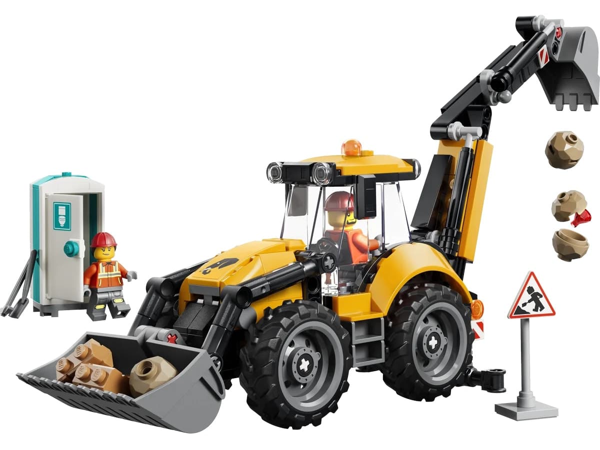 لگو City بیل مکانیکی و لودر زرد 301 قطعه مدل 60480 لگو City بیل مکانیکی و لودر زرد 301 قطعه مدل 60480