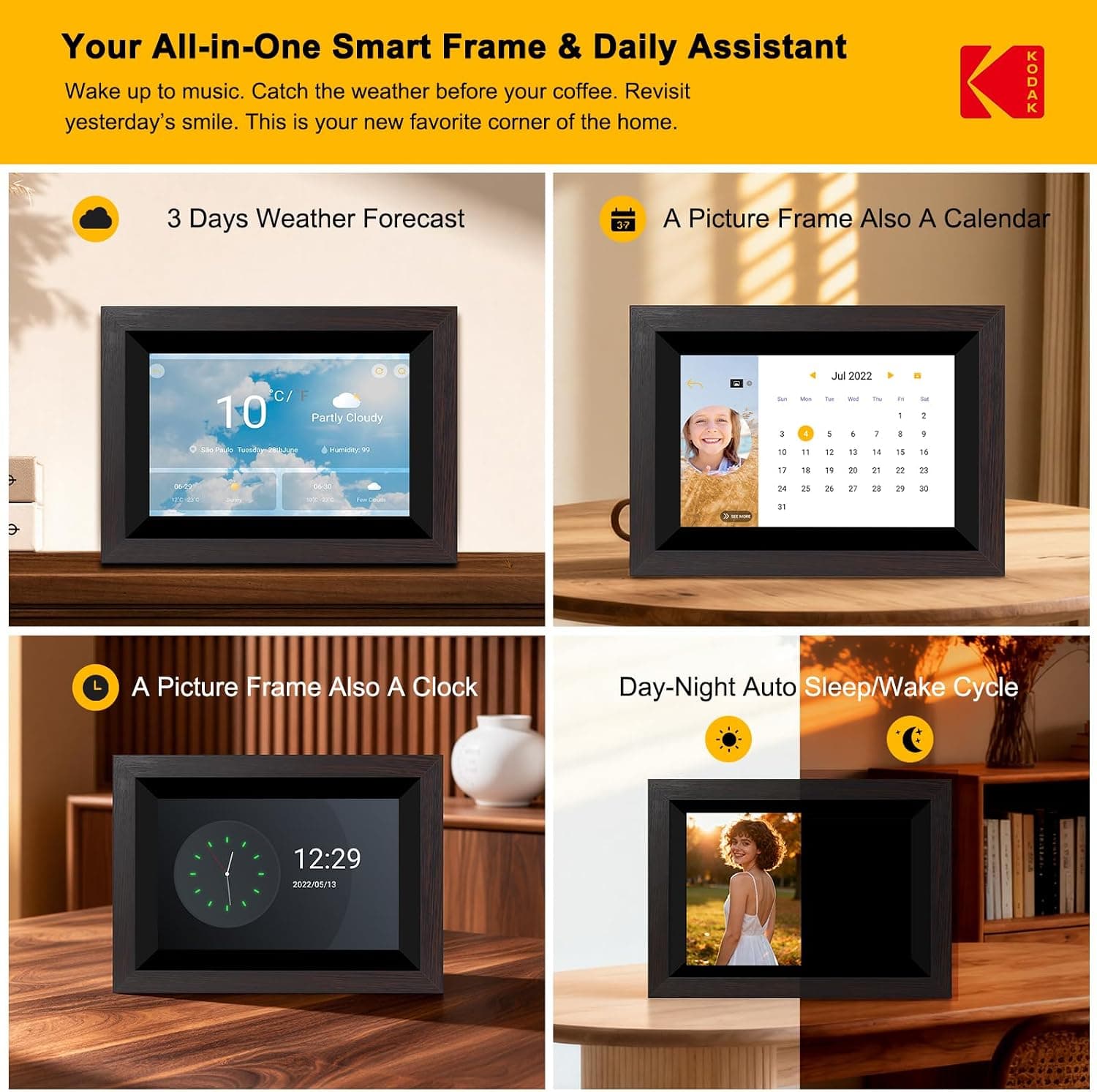 قاب عکس دیجیتال KODAK 10.1 اینچ وایفای 32GB صفحه لمسی IPS 1280x800 قاب عکس دیجیتال KODAK 10.1 اینچ وایفای 32GB صفحه لمسی IPS 1280x800