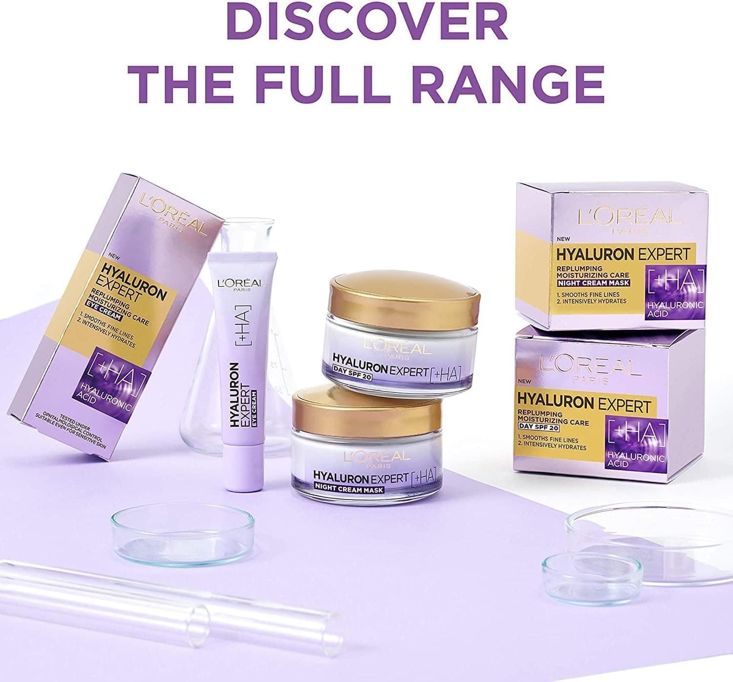 کرم دور چشم آبرسان Replumping مدل Hyaluron Expert برند L'Oréal Paris 15ml کرم دور چشم آبرسان Replumping مدل Hyaluron Expert برند L'Oréal Paris 15ml