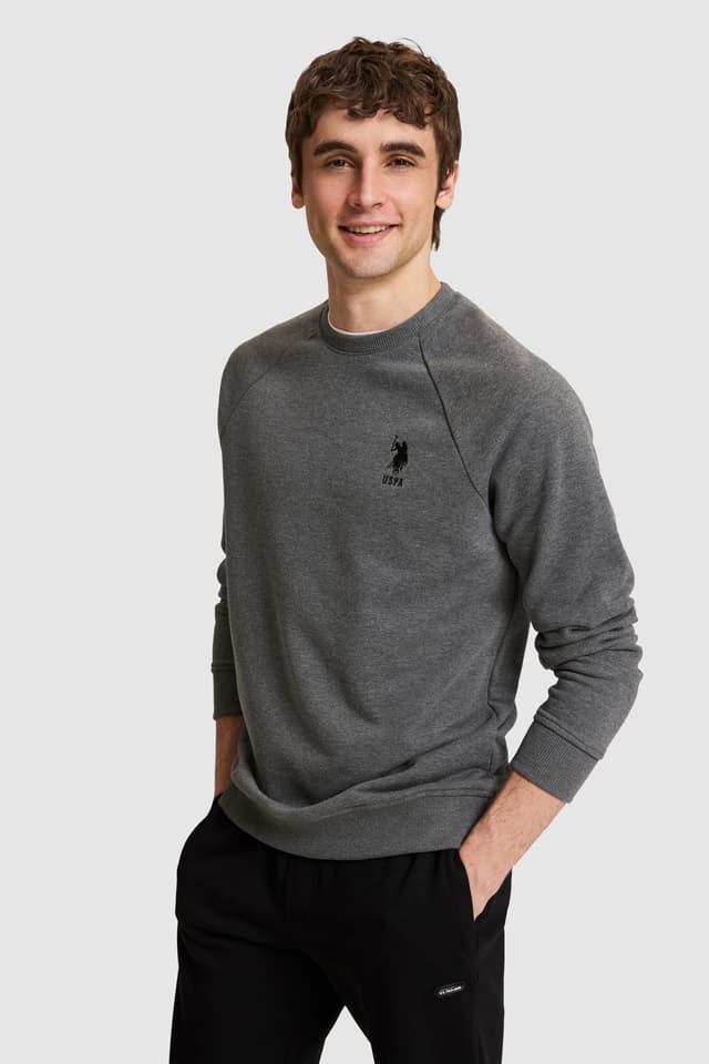 سویشرت مردانه U.S. Polo Assn. خاکستری آنتراسیت ملانژ یقه گرد فیت معمولی مدل 50329441-VR081 سویشرت مردانه U.S. Polo Assn. خاکستری آنتراسیت ملانژ یقه گرد فیت معمولی مدل 50329441-VR081