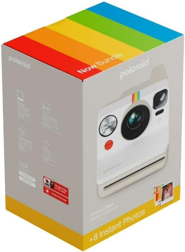 دوربین چاپ سریع Polaroid Now Gen 3 سفید سنگی بههمراه فیلم رنگی 8 عکس دوربین چاپ سریع Polaroid Now Gen 3 سفید سنگی بههمراه فیلم رنگی 8 عکس