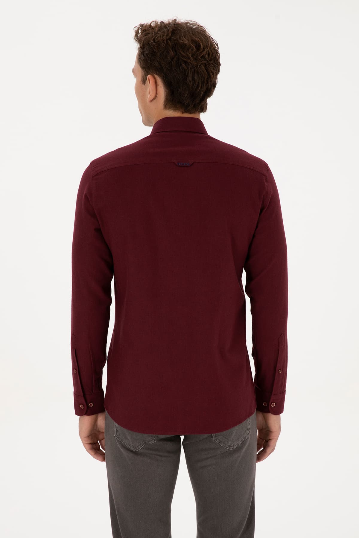 پیراهن مردانه آستینبلند ساده U.S. Polo Assn. زرشکی مدل 50307686-VR014 پیراهن مردانه آستینبلند ساده U.S. Polo Assn. زرشکی مدل 50307686-VR014