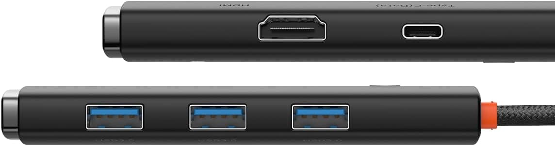 هاب شارژ Type-C چندکاره Baseus مدل Lite 5-in-1 با HDMI، USB 3.0 و کارتخوان SD مشکی هاب شارژ Type-C چندکاره Baseus مدل Lite 5-in-1 با HDMI، USB 3.0 و کارتخوان SD مشکی