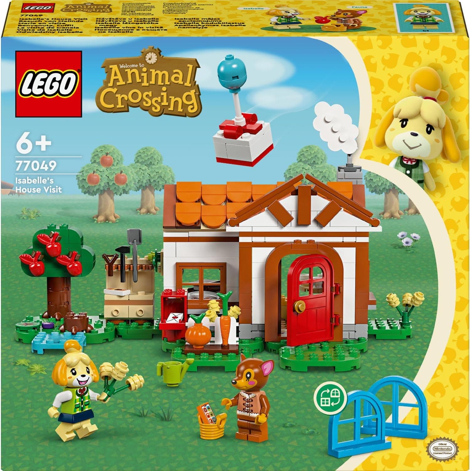 لگو Animal Crossing Isabelle کودکان بازدید از خانه مدل 77049 لگو Animal Crossing Isabelle کودکان بازدید از خانه مدل 77049