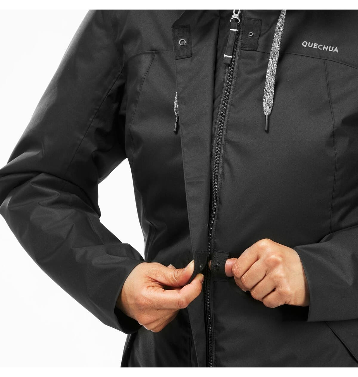 کاپشن زمستانی زنانه ضدآب Decathlon Quechua مشکی مناسب دمای -10 °C مدل NH500 کاپشن زمستانی زنانه ضدآب Decathlon Quechua مشکی مناسب دمای -10 °C مدل NH500
