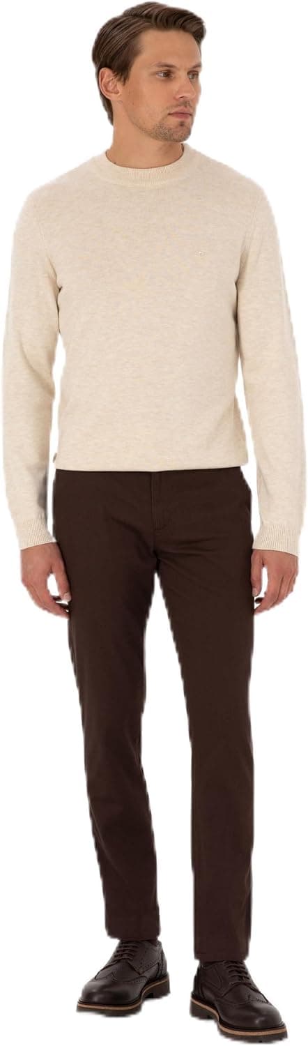 شلوار مردانه Pierre Cardin کانواس Chino قهوهای تیره مدل 50299517-VR084 شلوار مردانه Pierre Cardin کانواس Chino قهوهای تیره مدل 50299517-VR084