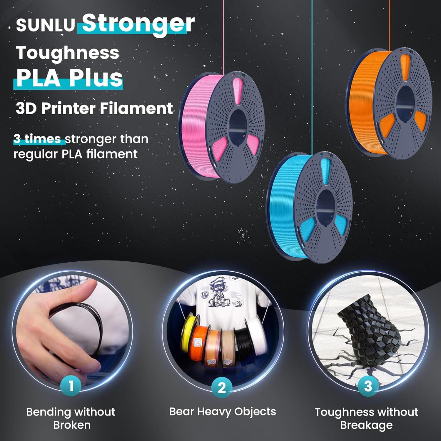 فیلامنت پرینتر سه بعدی SUNLU PLA+ قطر 1.75mm سفید استخوانی 1KG فیلامنت پرینتر سه بعدی SUNLU PLA+ قطر 1.75mm سفید استخوانی 1KG