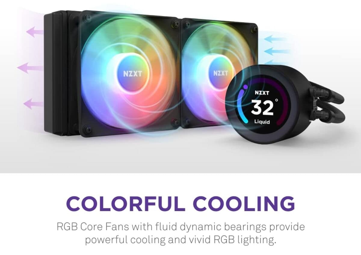 خنککننده مایع Nzxt KRAKEN ELITE با نمایشگر LCD RGB 280MM مدل RL-KR28E-B1 خنککننده مایع Nzxt KRAKEN ELITE با نمایشگر LCD RGB 280MM مدل RL-KR28E-B1