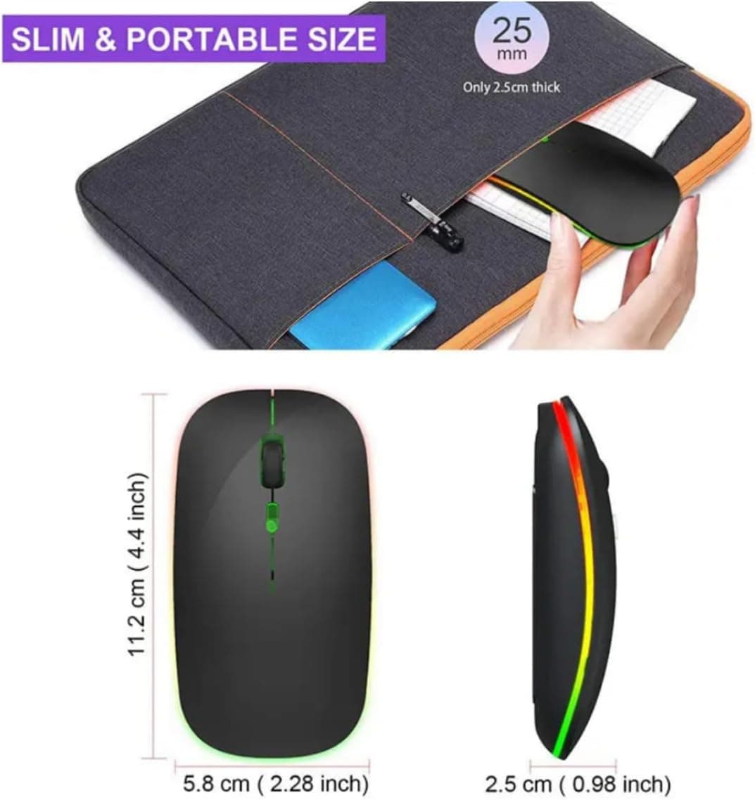 ماوس بلوتوثی بیسیم Ronex با نور RGB شارژی و کلیک بیصدا مدل Sonex ماوس بلوتوثی بیسیم Ronex با نور RGB شارژی و کلیک بیصدا مدل Sonex