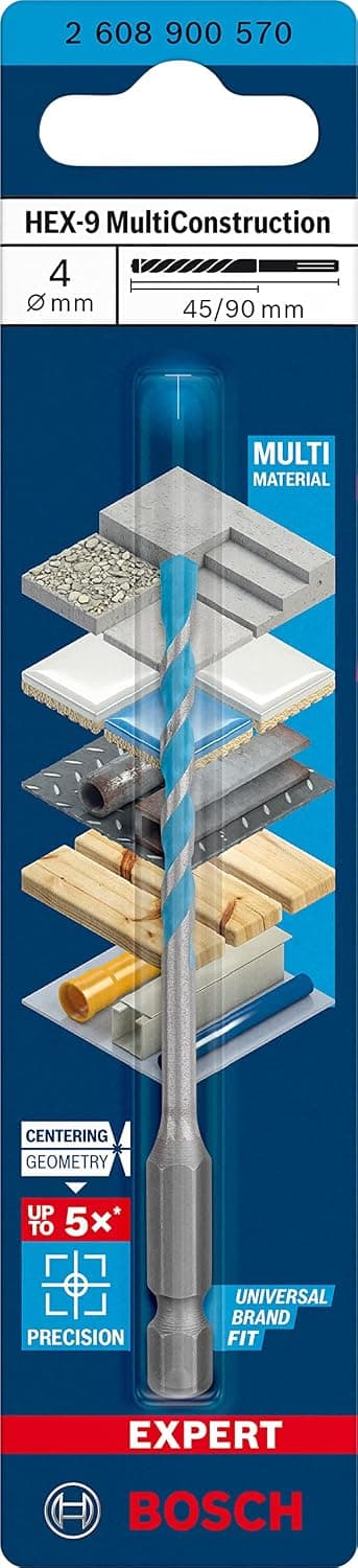 مته چندمنظوره Bosch Professional 1x EXPERT HEX-9 MultiConstruction Ø 4,00x90 mm مته چندمنظوره Bosch Professional 1x EXPERT HEX-9 MultiConstruction Ø 4,00x90 mm