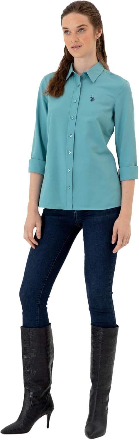 پیراهن زنانه U.S. Polo Assn. شتری بیسیک مدل 50316711-VR015 پیراهن زنانه U.S. Polo Assn. شتری بیسیک مدل 50316711-VR015