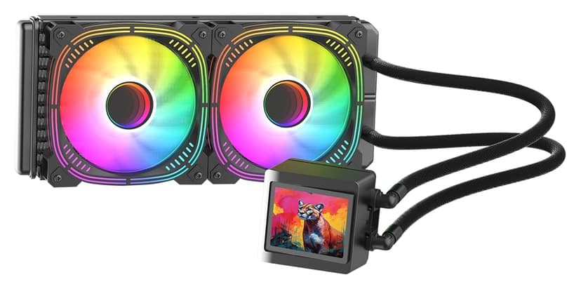 خنککننده مایع پردازنده GAMEPOWER LCD 240 ARGB 240mm مدل Skadi Elite سازگار با AM5 و LGA1700 خنککننده مایع پردازنده GAMEPOWER LCD 240 ARGB 240mm مدل Skadi Elite سازگار با AM5 و LGA1700