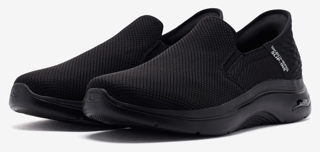 کفش پیادهروی مردانه Skechers GO WALK ARCH FIT 2.0 HANDS FREE 2 مدل 216600 BBK کفش پیادهروی مردانه Skechers GO WALK ARCH FIT 2.0 HANDS FREE 2 مدل 216600 BBK
