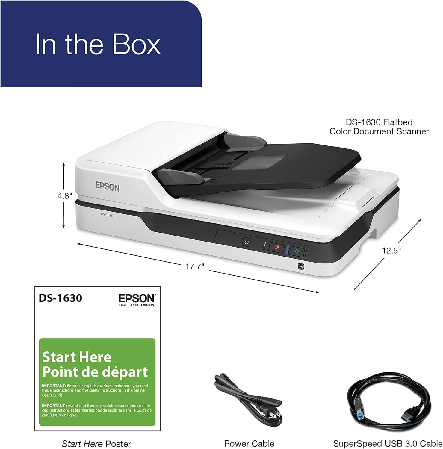 اسکنر اسناد رنگی تخت Epson با تغذیه خودکار اسناد و اسکن دوروی خودکار مدل DS-1630 اسکنر اسناد رنگی تخت Epson با تغذیه خودکار اسناد و اسکن دوروی خودکار مدل DS-1630