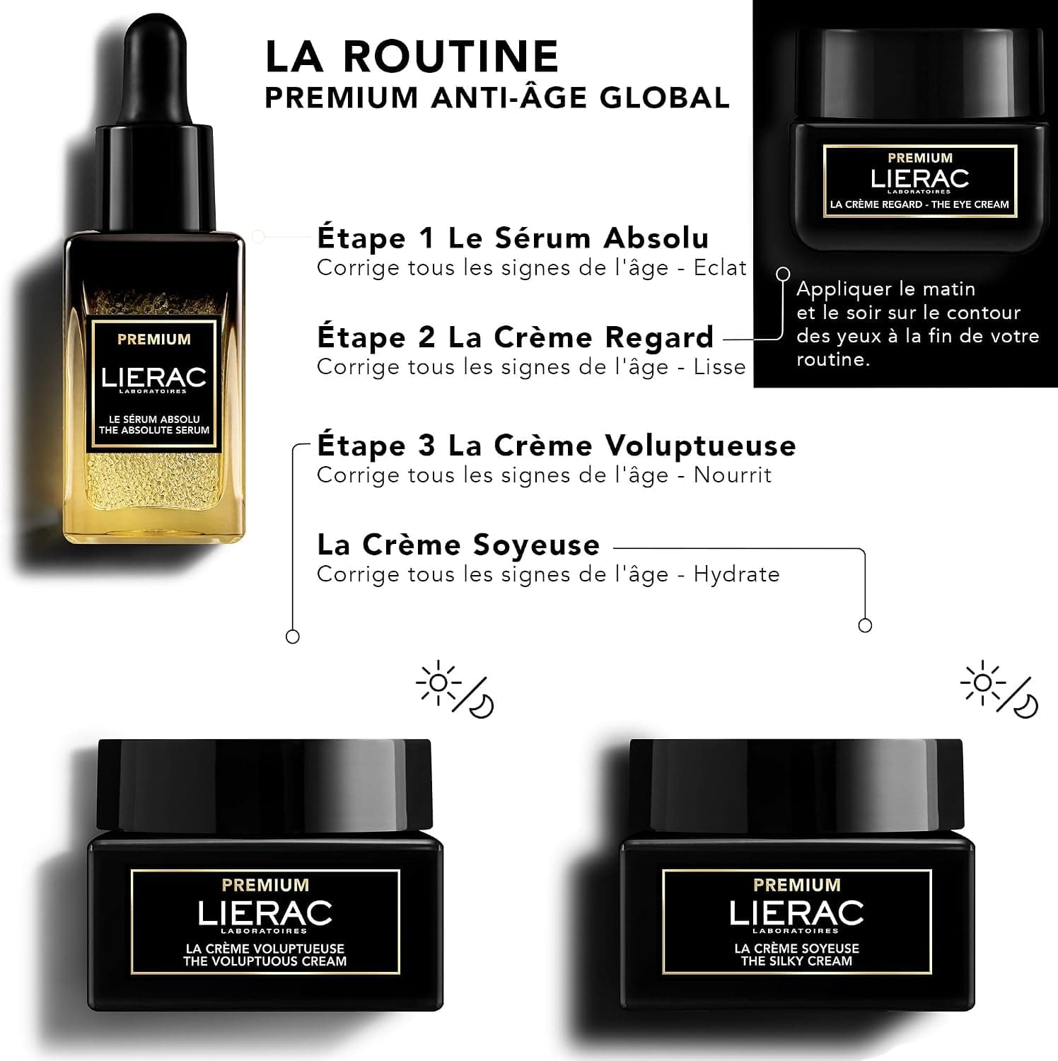 کرم دور چشم Lierac Premium ضدپیری و درخشانکننده 20 ml کرم دور چشم Lierac Premium ضدپیری و درخشانکننده 20 ml