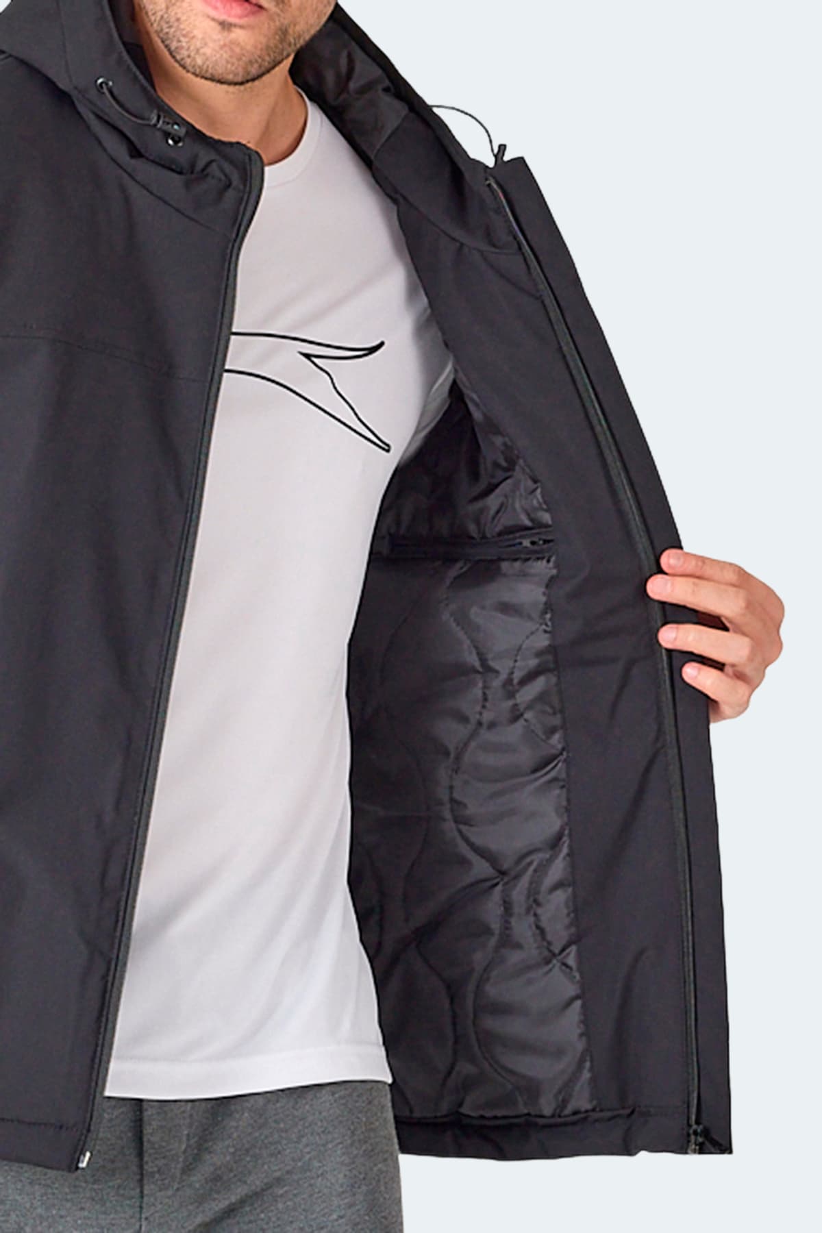 مونت و کت مردانه Slazenger کلاهدار زیپدار مشکی مدل HERNIS مونت و کت مردانه Slazenger کلاهدار زیپدار مشکی مدل HERNIS