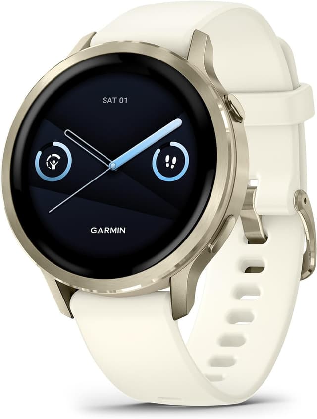 ساعت هوشمند Garmin Venu 4 با بند سیلیکونی طلایی مدل 41 mm ساعت هوشمند Garmin Venu 4 با بند سیلیکونی طلایی مدل 41 mm