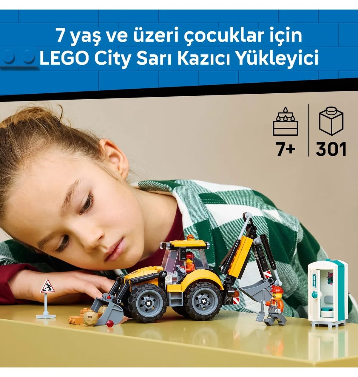 لگو City بیل مکانیکی و لودر زرد 301 قطعه مدل 60480 لگو City بیل مکانیکی و لودر زرد 301 قطعه مدل 60480
