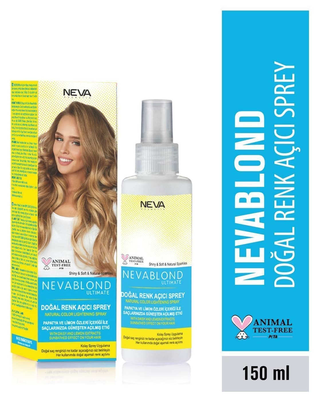 اسپری روشنکننده مو طبیعی Nevablond 150ml اسپری روشنکننده مو طبیعی Nevablond 150ml