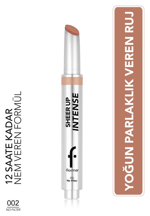 رژ لب ژلهای Flormar با بافت کرمی و پایان براق مدل Sheer Up Intense 002 No Filter رژ لب ژلهای Flormar با بافت کرمی و پایان براق مدل Sheer Up Intense 002 No Filter