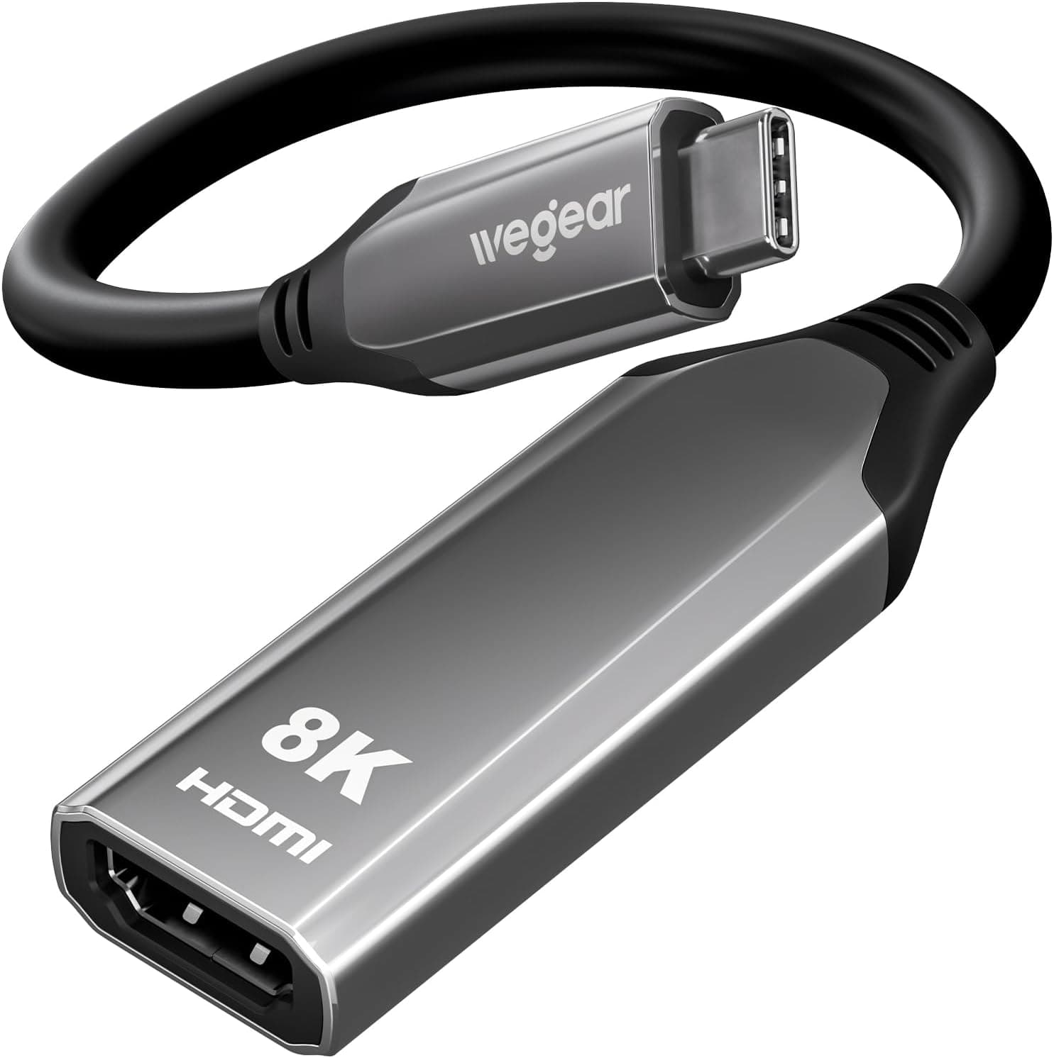 مبدل USB C به HDMI wegear سازگار با Thunderbolt 3/4، پشتیبانی از 8K@60Hz و 4K@144Hz مدل 8K مبدل USB C به HDMI wegear سازگار با Thunderbolt 3/4، پشتیبانی از 8K@60Hz و 4K@144Hz مدل 8K